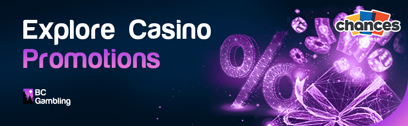 Different casino gaming items for exploring Chances Squamish casino promotions